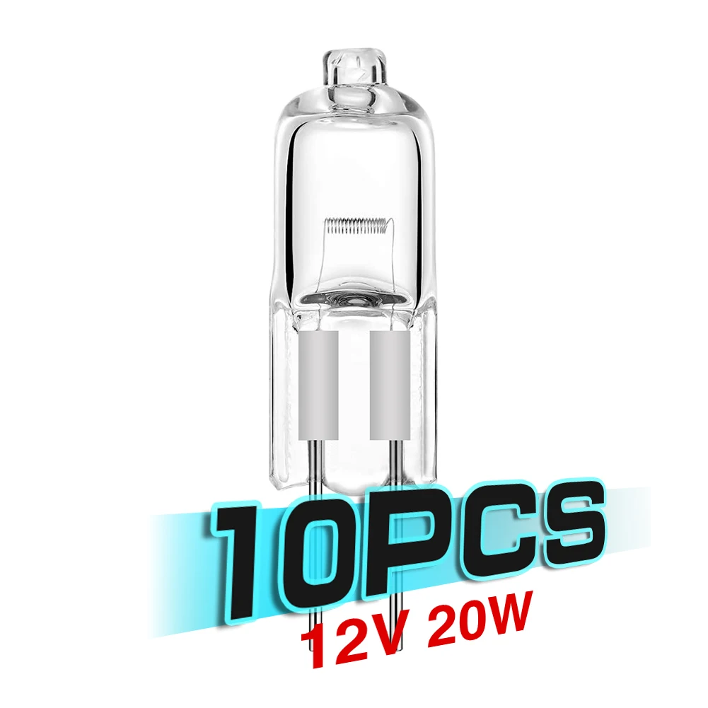 10 Pcs Halogen Jc Type Light Bulb Lamp G4 Base 20w 12v Warm White For