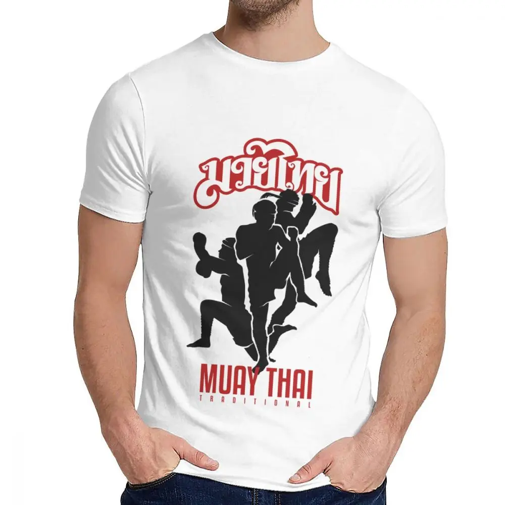 Muay Thai Shadow Боевая футболка Повседневная с круглым вырезом отличное качество для мужчин хлопок S-6XL плюс размер футболка - Цвет: Белый