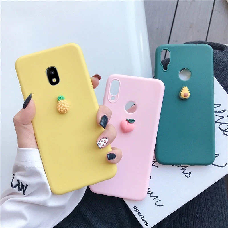 3D милый силиконовый чехол с фруктами для Samsung Galaxy j8 j7 j6 j5 j4 j3 j2 pro plus prime core 2015 2016 2017