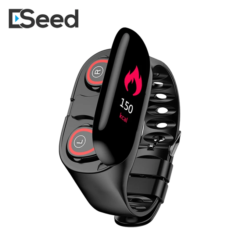 

ESEED M1 Newest AI Smart Watch With Bluetooth Earphone Heart Rate Monitor Smart Wristband Long Time Standby Sport Watch Men