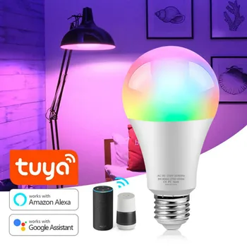 

Tuya Smart Life WiFi LED Lamp App/Voice Control Light Compatible Alexa Google Home RGB RGBW 9W Dimmable Bulb For Bedroom Decor