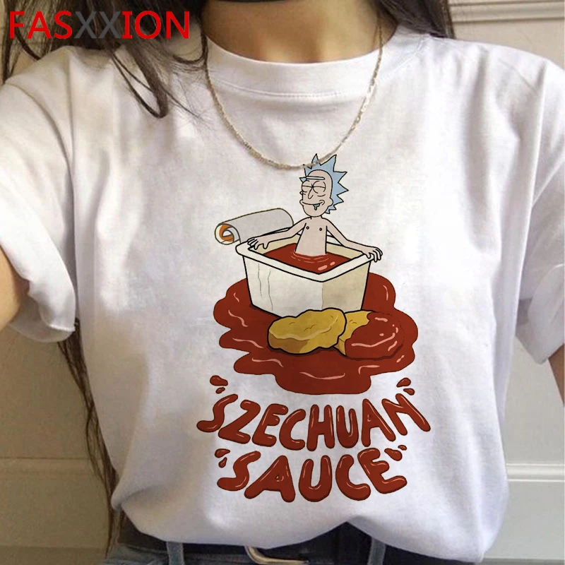 Rick and Morty Funny Cartoon Harajuku T Shirts Women Ricky N Morty Ullzang T-shirts Grunge 90s Tshirts Aesthetic Top Tees Female