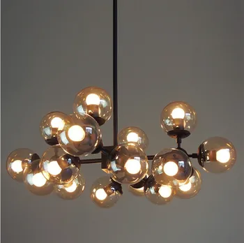 

Vintage round ball industrial LOFT Iron pendant lamp cell Mordern droplight With glass round ball classic LED pendant lamp