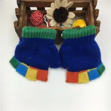 Хлопчатобумажные перчатки, коллекция года, милые плотные Лоскутные теплые зимние перчатки для маленьких девочек и мальчиков, для детей возрастом от От 2 до 6 лет