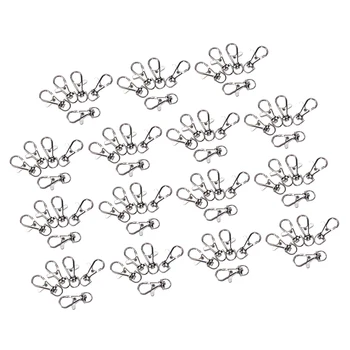 

75x Heavy Duty Trigger Swivel Clips Nickel Dog Lobster Clasps Snap Hook