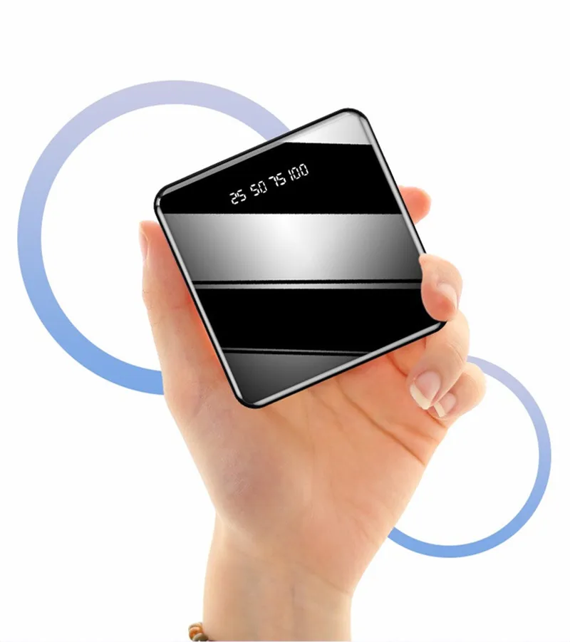 Mini 60000mAh Portable Power Bank 2 USB LCD Digital Display Fast Charging External Battery Powerbank For iPhone Xiaomi Huawei mini power bank