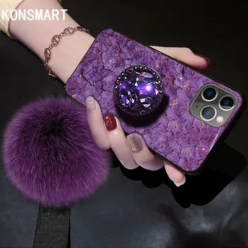 

Glitter Silicone Case For Samsung Galaxy A51 Case For Samsung A71 Marble Diamond Stand Soft Back Cover A50 A70 With Strap Cases