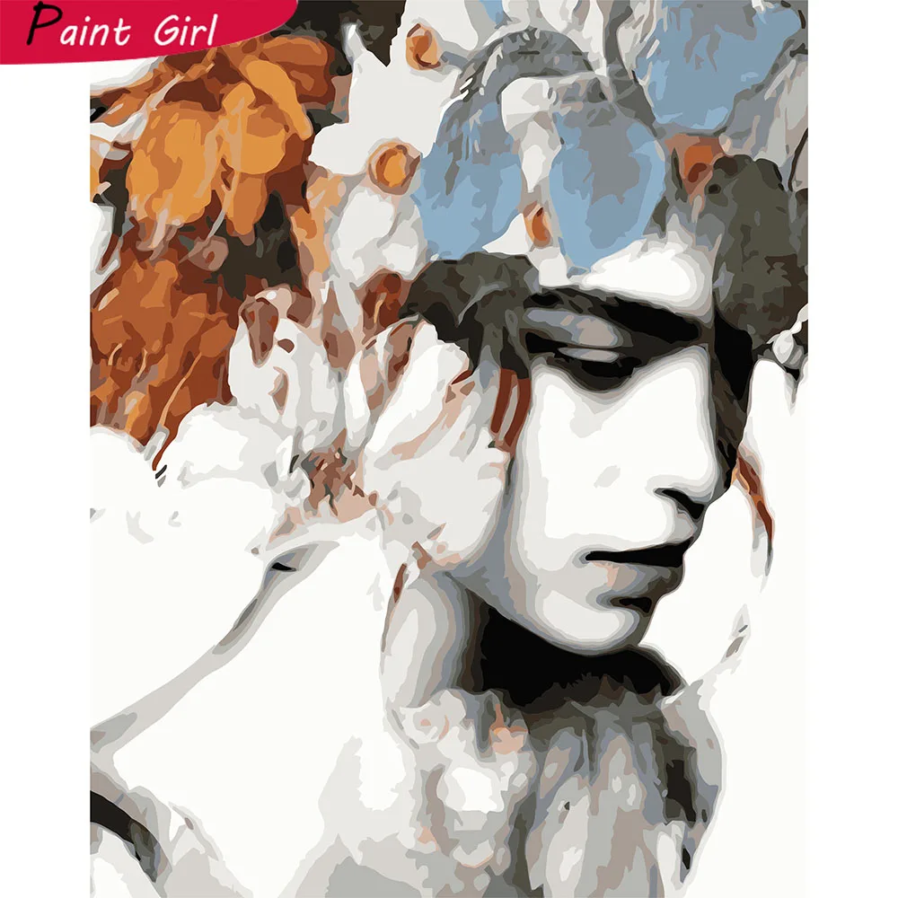

Painting By Numbers character DIY Oil Coloring By Numbers Canvas Paint Art Pictures Home Decor PAINT GIRL VA-1013