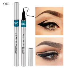 Водостойкая Черная Подводка для глаз, большой макияж для глаз, жидкий карандаш для глаз, Косметика для макияжа, быстросохнущие вкладыши, кисть для рисования
