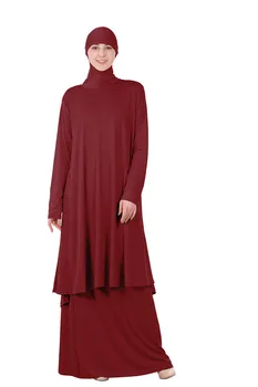 

2020 spring and summer elegent muslim women beauty two pieces sets top and skirts