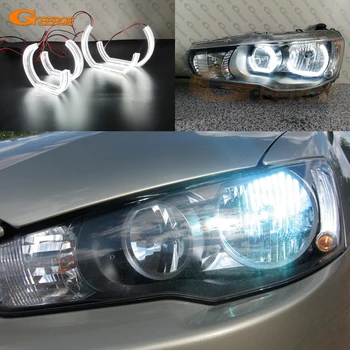 

For Mitsubishi Lancer X 10 2007-2016 Halogen headlight Excellent Ultra bright DTM M4 Style led Angel Eyes halo rings Car styling