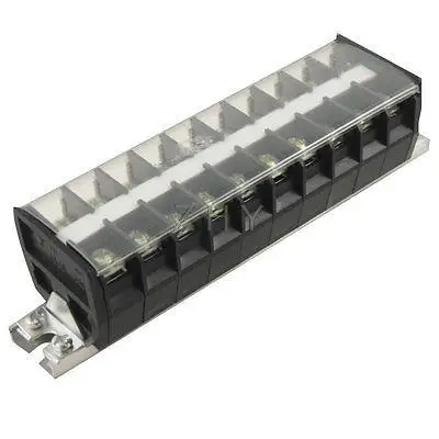 

Dual Row 10 Position Screw Terminal Covered Barrier Strip 660V 30A