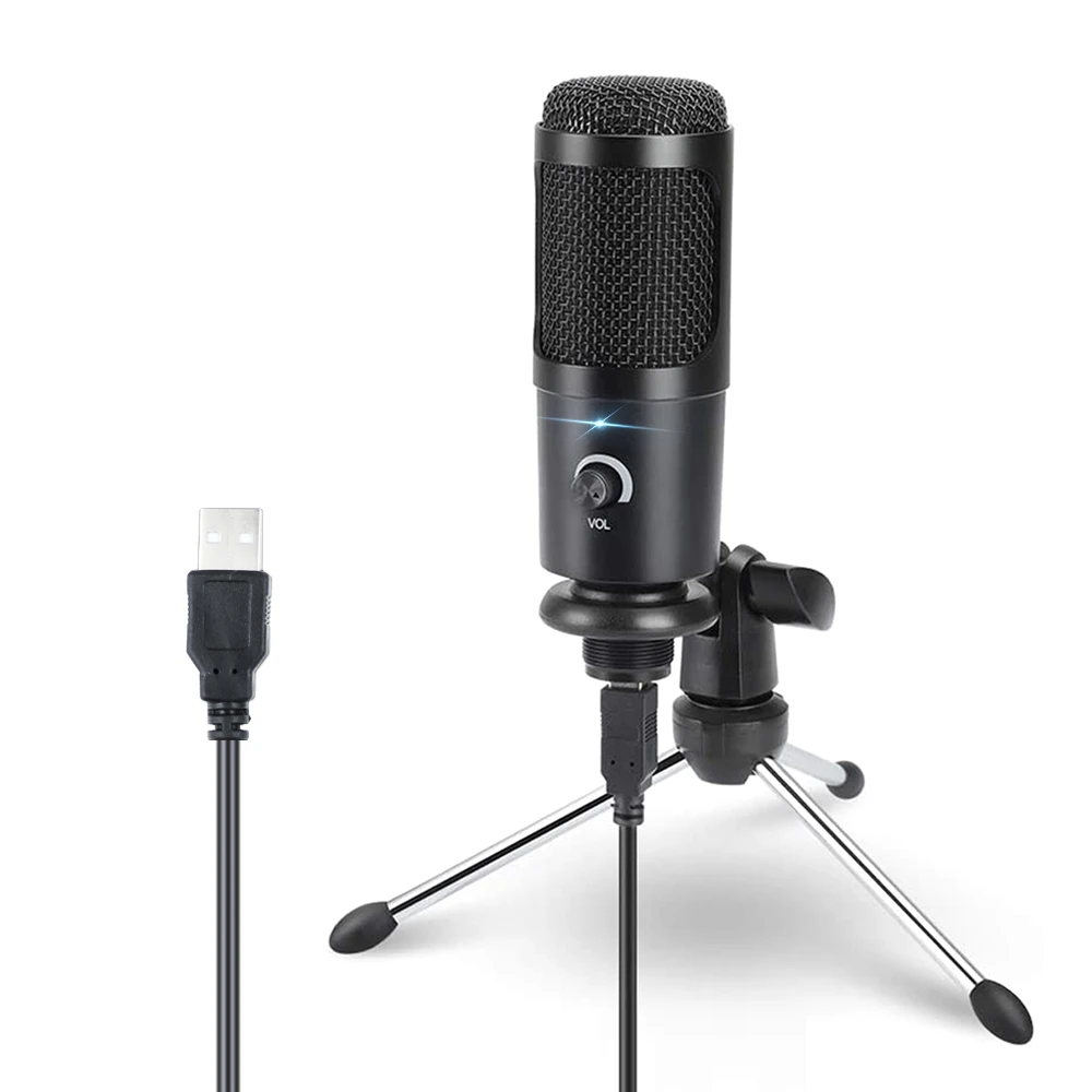 Microfono Condensador Profesional Streaming Soporte Base 
