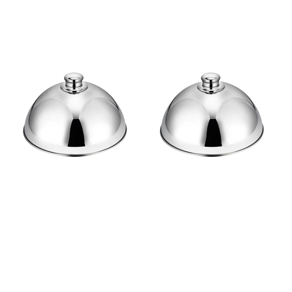 2Pcs Cheese Melting Dome Steaming Cover Steak Cover Cloche Serving Dish Food Cover