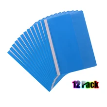 12 шт., прозрачные передние обложки для документов, защита файлов, размер письма с крепежом для формата А4, бумага для школы, офиса