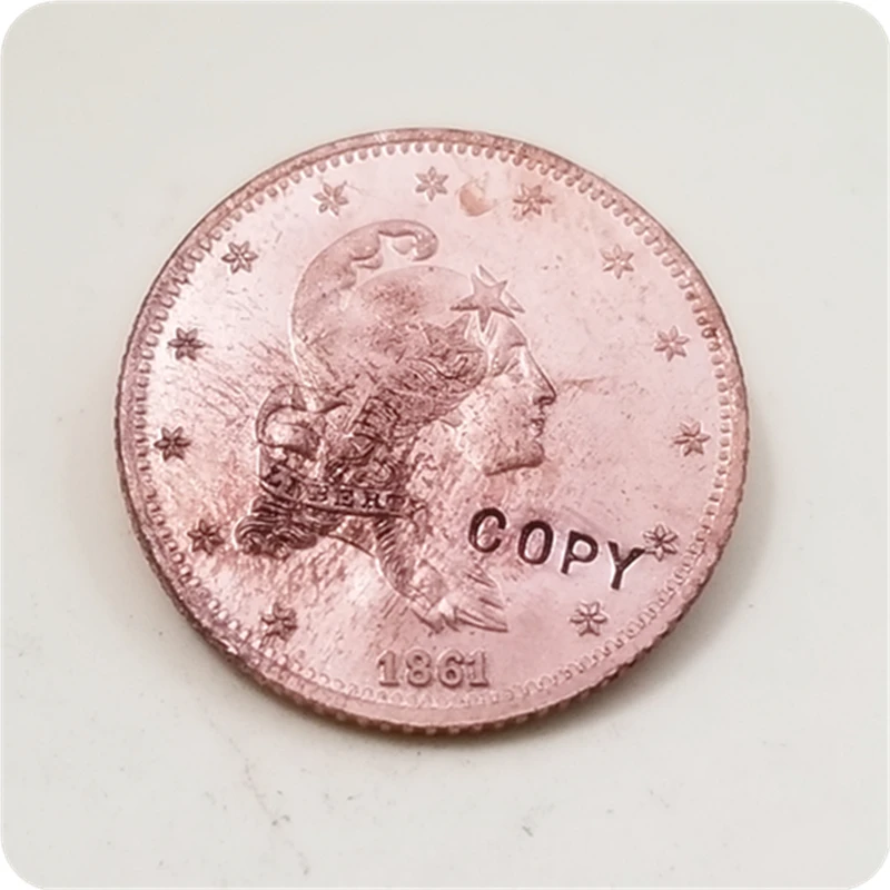 США 1861$5,00 снимается фригийский колпак узоры имитация монеты