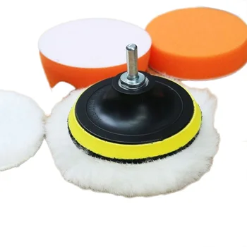 

Car Polisher Pad Buffing Kit Drill Shank Sponge Professional 6PCS 100mm/4"