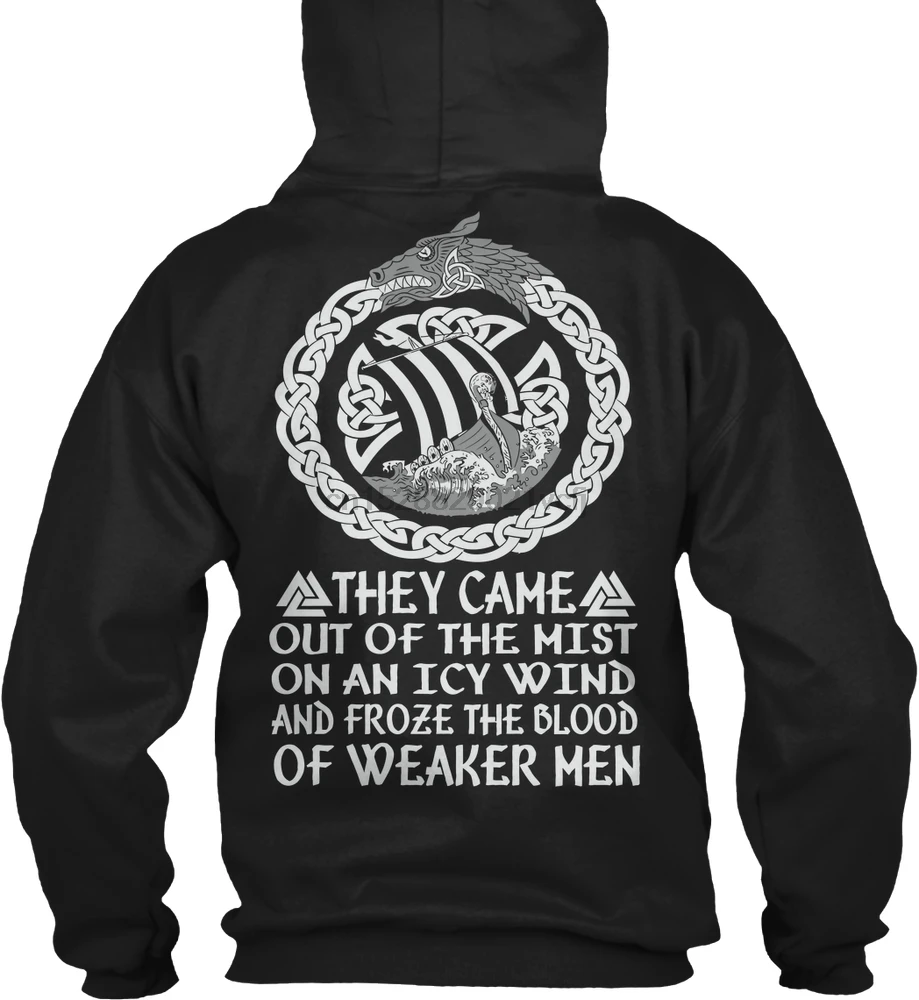 Футболка с длинными рукавами Викинг и худи Teespring(2) мужские женские уличные