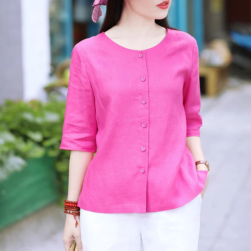 100 cotton plus size tops