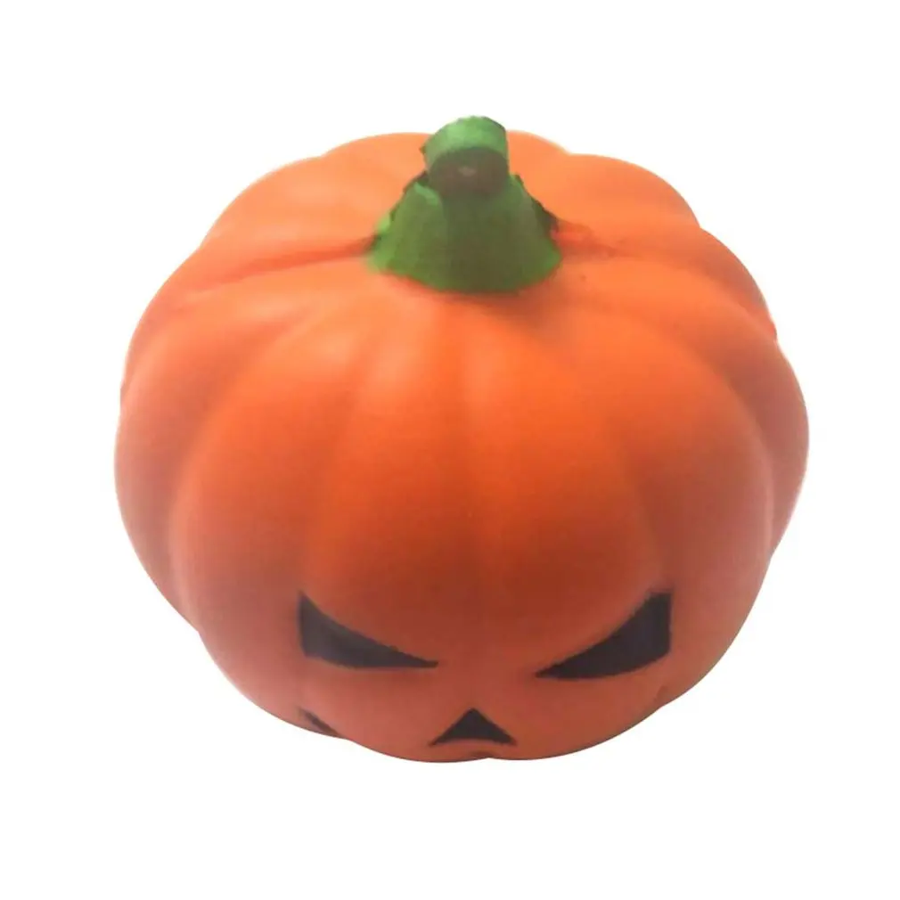 Мини Хэллоуин Тыква ПУ кукла медленное восстановление декомпрессии игрушка пена расслабленная игрушка украшение мягкая игрушка торт образец модель - Цвет: Orange