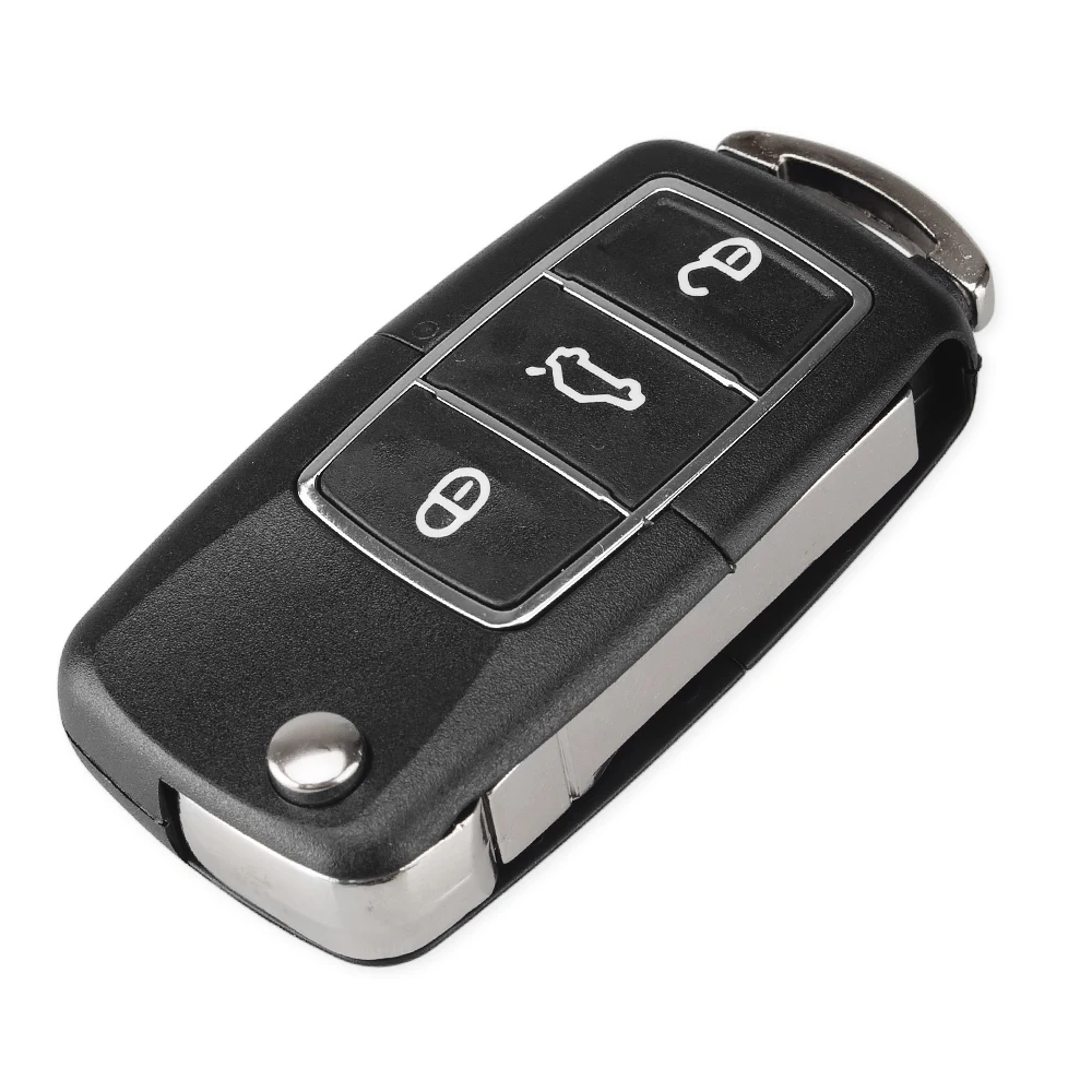 Dandkey, 3 кнопки, Автомобильный ключ, флип, Автомобильный ключ, оболочка для VW Volkswagen Golf Bora Polo Passat Toledo SEAT Leon Skoda Octavia, чехол