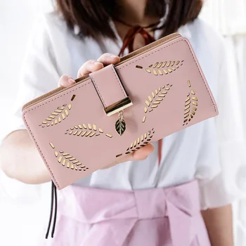 

2020Korean Version of the New Fashion Women's Long Two Fold-out Leaves Wallet Wallet Clutch Bag Mobile Phone Bag Holder