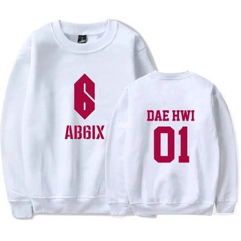 

Kpop AB6IX Round neck Sweatshirt women 2019 New Fashion white sweatshirt female K pop O neck Harajuku Sweatshirt