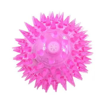 

Squeaky Spiky Dog Ball Toy Flashing Light Elastic Ball Puppy Dogs Playing Toys