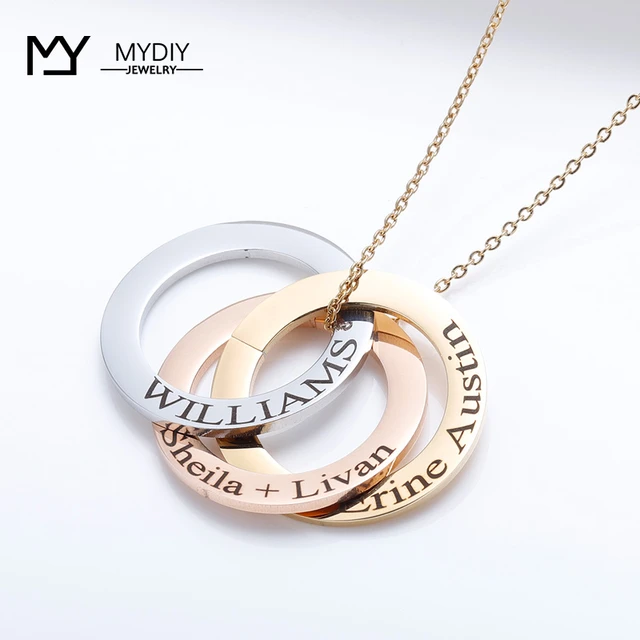 Family Circle Milanese Chain Name Necklace [18K Gold Plated] – Balto