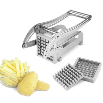 

Potato Chipper French Fry Cutter Stainless Steel Home Potato Slicer Cucumber Kitchen Vegetable Tools Cutting Machine