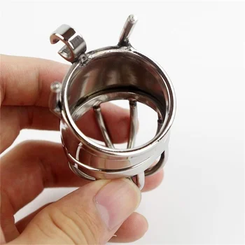Male Chastity Device With Urethral Sounds Catheter And Spike Ring S/L Size Cock Cage Male Chastity SM Sex Toys In Stock 4