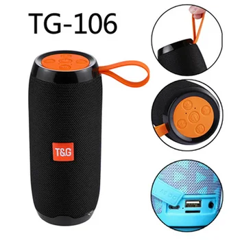

TG106 wireless bluetooth speaker, portable outdoor dual speakers, adjustable stereo, high-quality subwoofer, support USB FM AUX