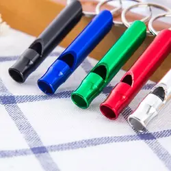 Metal Multifunction Outdoor Whistle Pendant With Keychain Keyring For Outdoor Survival Emergency Mini size whistles Team Gift