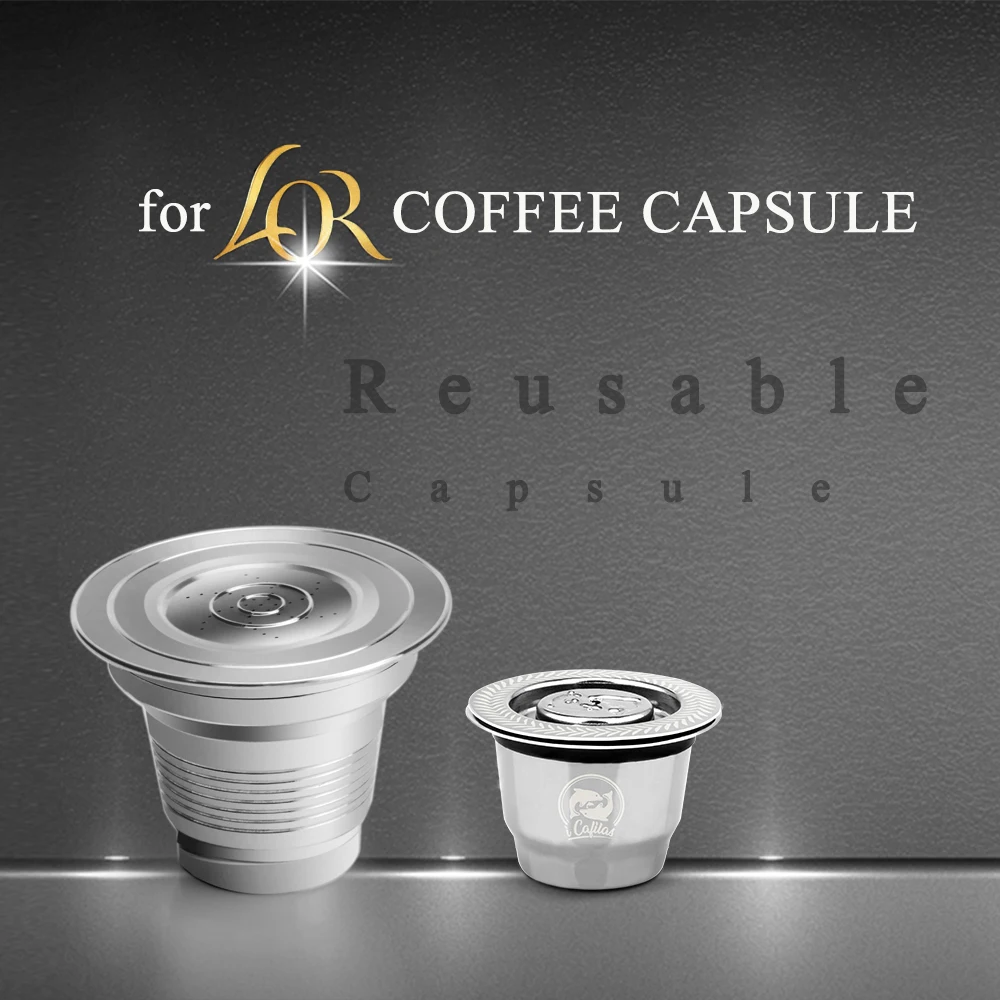 Two Size Double Cup Reusable Refillable Coffee Capsule For Lor Coffee