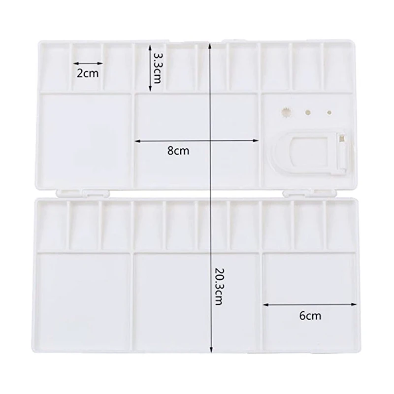 25Grid Folding Watercolor Palette Watercolor Paint Tray Box Painting Tool