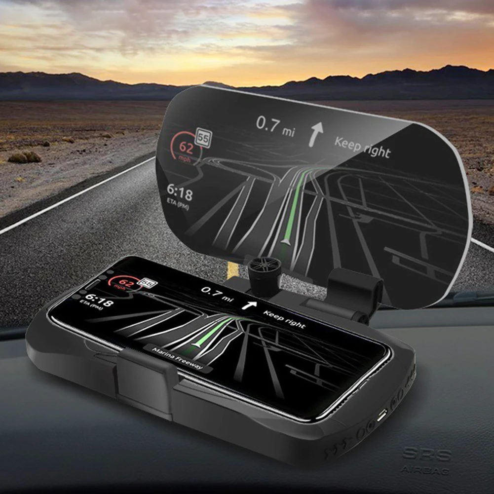 Автомобильный дисплей HUD телефон Беспроводное зарядное устройство держатель gps навигация проекция