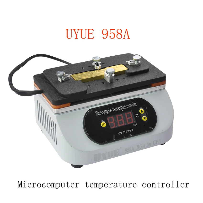 

958A Mobile Phone Motherboard IC Chip A6 A8 A9 Split CPU Rework Station Thermostat Adjustable Desolder Glue Removal Platform
