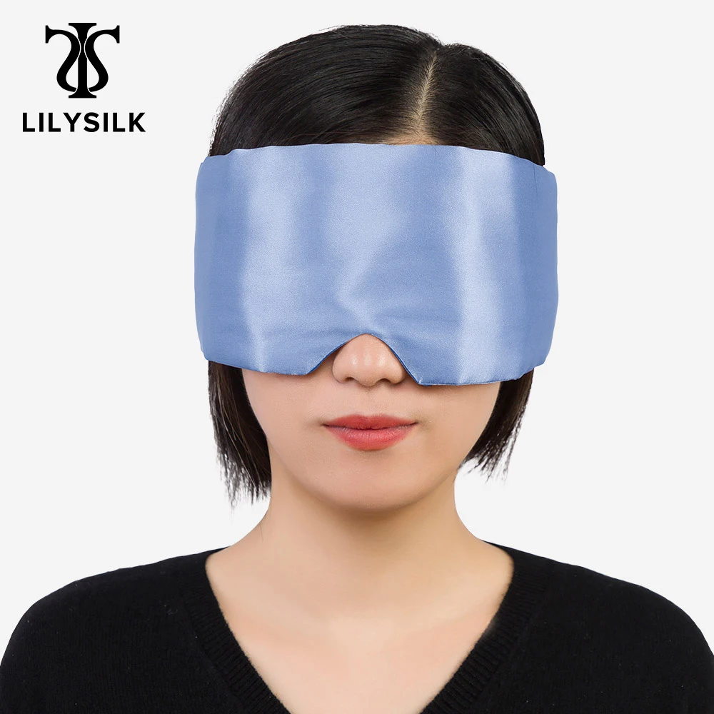 LILYSILK Silk Eye Mask Sleep 19 Momme 100 Pure Silk Men Women Light