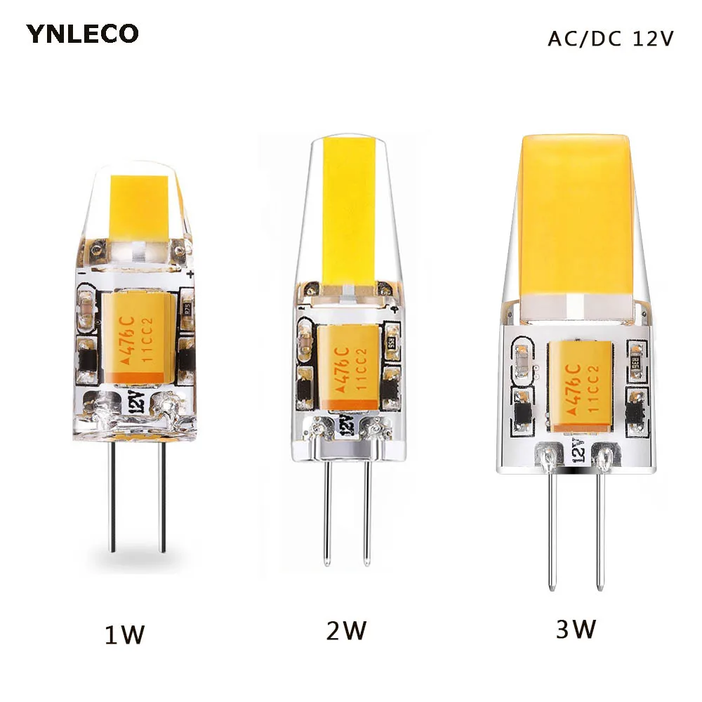 

1W 2W 3W G4 LED COB Bulb 12V AC DC LED G4 Light bulbs Lamp 360 Beam Angle Replace 10W 20W 30W Halogen for Chandelier Spotlight