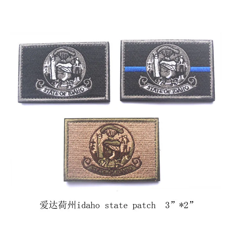 idaho Embroidery Patches Badges Emblem military Army 8cm DIY Accessory Hoop and Loop Tactical Morale States of America USA | Дом и сад