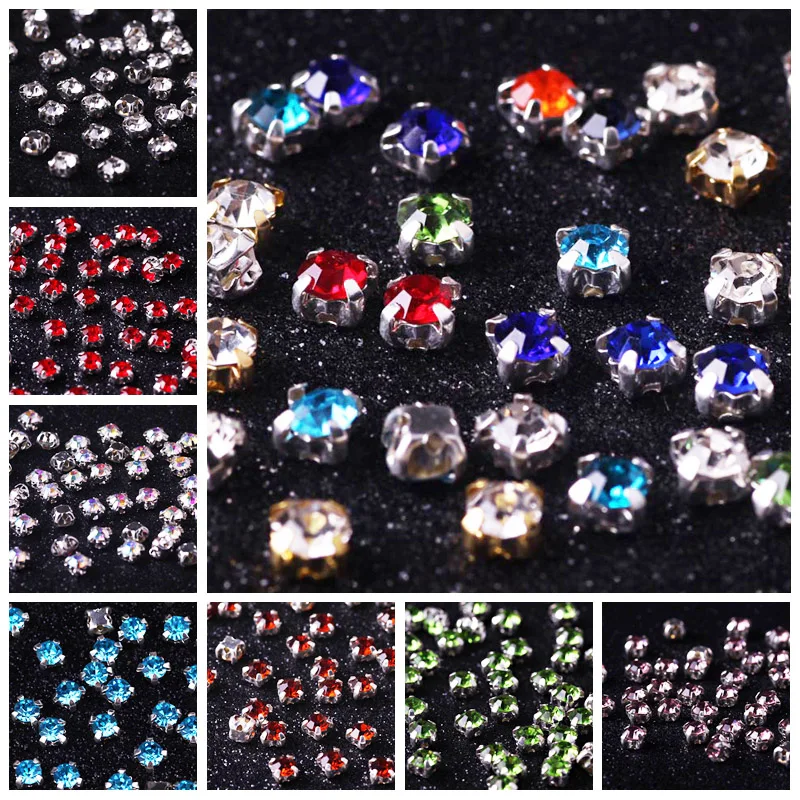 

Strass Crystal Rhinestone Applique Claw Rhinestones For Needlework Clear Glass Thermomix Red Crafts For Sewing Diamante DIY F