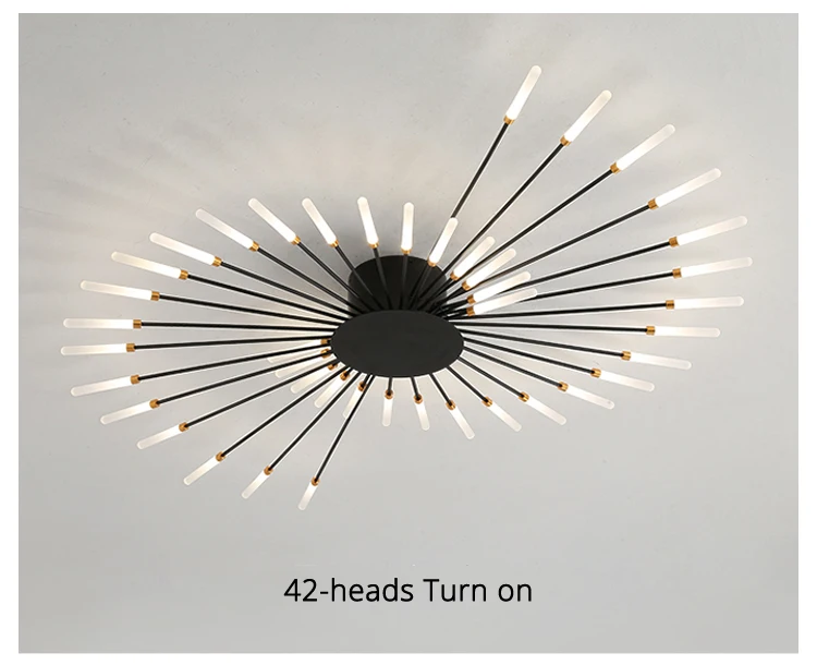 Modern Minimalist Creative Fireworks LED Chandelier For Living Room Bedroom Dining Room Indoor Lighting Decoration Ceiling Lamps flower chandelier