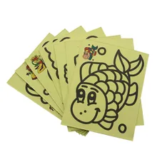 Креативная развивающая научная игрушка для девочек, маленькая желтая основа, сделай сам, ручная работа, детская картина из песка