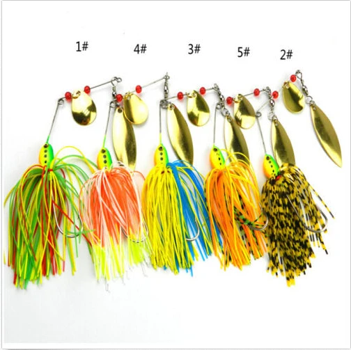Hot Sale NEW STYLE Spinner Bait Fishing Lure Spoon Fresh Water Shallow Water Bass Minnow Spinnerbait Lures Fishing Tackle Hook