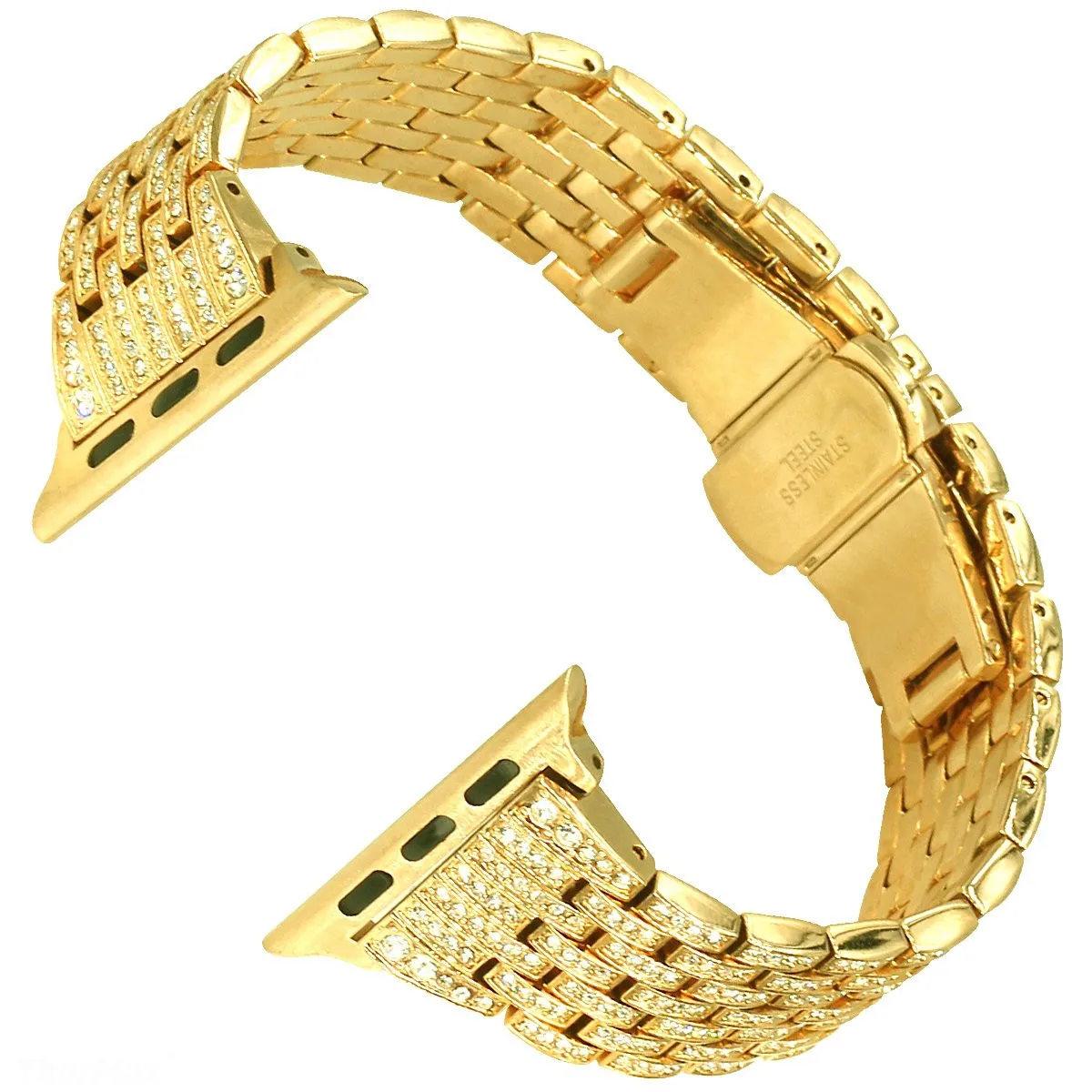 Бриллиантовые браслеты для Apple Watch, серия 5, 4, стразы, роскошный браслет из нержавеющей стали для женщин, для Iwatch 40 мм, 38 мм