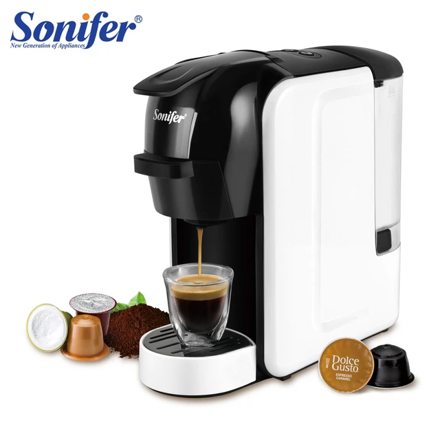 Italian Espresso Electric Coffee Capsule Machine 3 In 1 For Nestle Kitchen Appliances 19 Bar Coffee Machine Sonifer - Coffee Makers - AliExpress