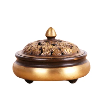 

MOZART Pure Copper Incense Burner Coil Incense Burner ThreeLegged Incense Burner Decoration Home, No. 1, three-legged yellow