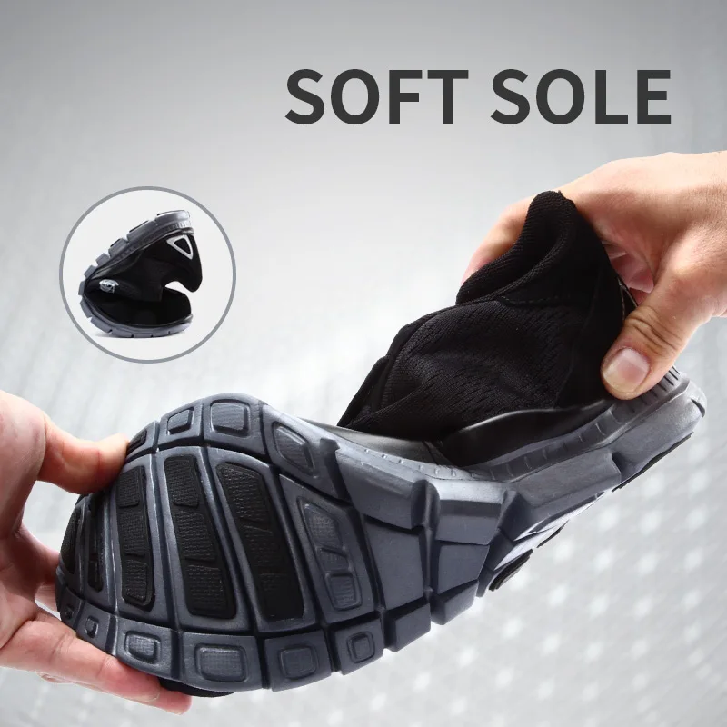 Мужская Рабочая безопасность защитные промышленные ботинки легкая дышащая анти-разбивающаяся защитная обувь