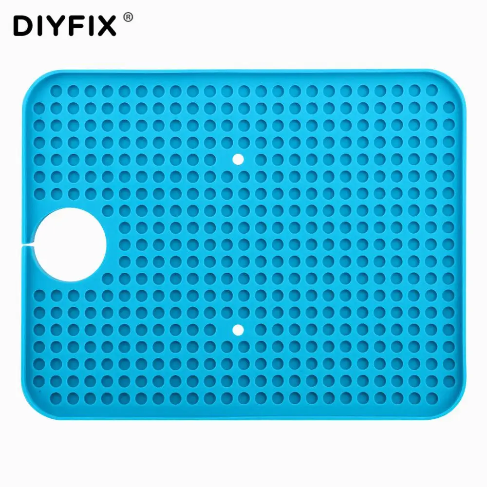 DIYFIX Теплоизоляционный силиконовый коврик для микроскопа Настольный коврик платформа для обслуживания микроскопа BGA паяльная ремонтная станция инструмент