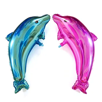 

1PCS Pink Blue Dolphin Aluminum Film Balloon balloons birthday party decorations kids ballons accessories helium gas for balloon